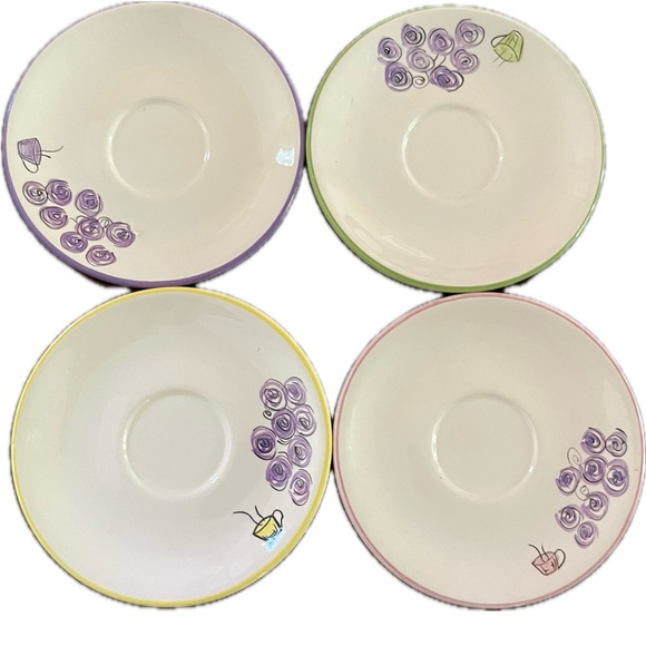 Espresso cups mugs tabletops lifestyle set of 4 four color designs - Picture 11 of 11